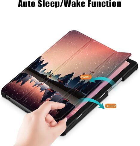 for Lenovo Tab M9 Case 9 Inch 2023, Slim Stand Hard Back Shell Protective Smart Cover Auto Wake/Sleep Case for Lenovo Tab M9 TB-310FU Release,Black in Kuwait