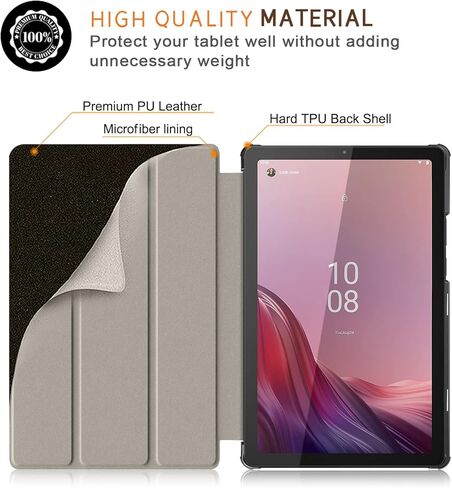 for Lenovo Tab M9 Case 9 Inch 2023, Slim Stand Hard Back Shell Protective Smart Cover Auto Wake/Sleep Case for Lenovo Tab M9 TB-310FU Release,Black in Kuwait