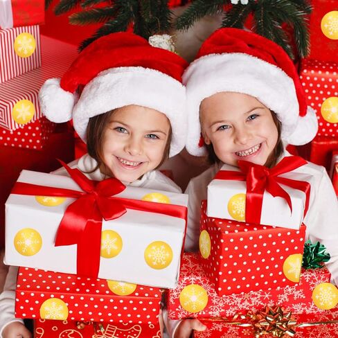 KATUMO Snowflakes Christmas Stickers, Holiday Stickers Envelope Stickers Family Classroom New Year Decor Presents Stickers 500Pcs Per Roll with 4 Different Designs in Saudi Arabia