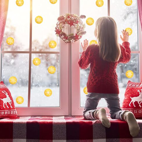KATUMO Snowflakes Christmas Stickers, Holiday Stickers Envelope Stickers Family Classroom New Year Decor Presents Stickers 500Pcs Per Roll with 4 Different Designs in Saudi Arabia