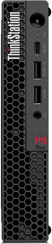 كمبيوتر مكتبي صغير Lenovo ThinkStation P3 Tiny Workstation (Intel i9-13900T vPro، T400 4GB، 32GB DDR5، 2x512GB SSD R1 (512GB)، WiFi 6، BT 5.2، Win 11 Pro) مع كيلو بايت، ماوس، وموسع منفذ USB DKZ in Saudi Arabia