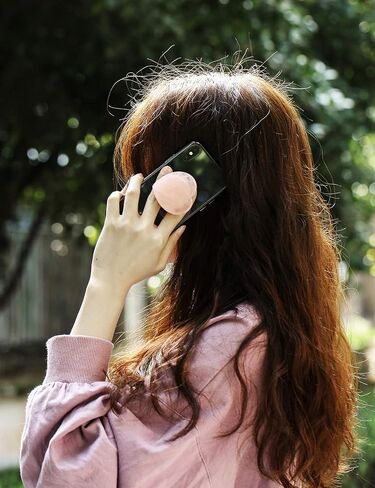 Natural Handmade Heart-Shaped Rose Quartz Collapsible Grip & Stand for Phones and Tablets (Rose Crystal) in Saudi Arabia