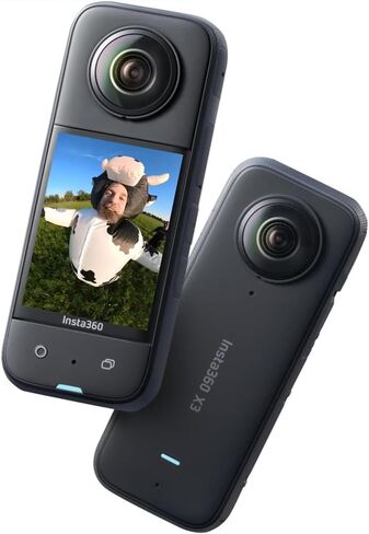 Insta360 CINSAAQ/B X3 360CAM 266832: 5.7K 360 Video, 72MP Photos Bundle with 3 YR CPS Enhanced Protection Pack, 128GB Card, Bike Handlebar Mount, Power Grip and 16-in-1 Bike Repair Tool Kit in Saudi Arabia