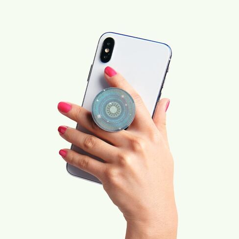 مقبض هاتف دائري من PopSockets متوافق مع MagSafe، يتضمن حلقة محول، حامل هاتف، متوافق مع الشحن اللاسلكي - لامع شفاف in Saudi Arabia
