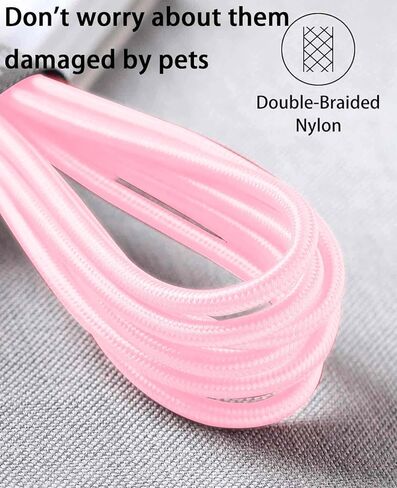 100W USB-C to USB-C Long Charging Cable 10FT 2Pack,Type-C Fast Charge Nylon Braided Cord for Apple-iPhone 15,Sam Sung Galaxy S22/S21,MacBook Pro,iPad Mini 6,iPad Air 5 4,Google Pixel 6,PS5 Controller in Kuwait