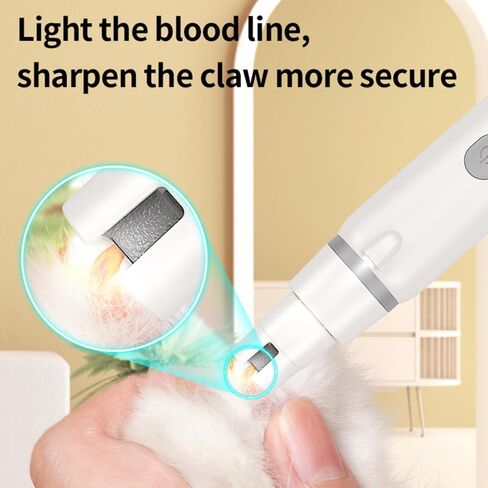 أداة تشذيب أظافر الكلاب القابلة لإعادة الشحن، مطحنة أظافر احترافية للكلاب الصغيرة والمتوسطة والكبيرة، أداة متعددة الوظائف للعناية بالحيوانات الأليفة مع كفاءة/منخفضة الضوضاء/قوة متينة (أخضر فاتح) in Kuwait