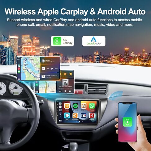 2G+64G Android 13 Car Stereo for Mitsubishi Lancer 2002-2007 with HiFi, Wireless Apple Carplay Android Auto 9" Touch Screen Bluetooth Car Radio with GPS Navigation WiFi FM AHD Backup Camera in Saudi Arabia