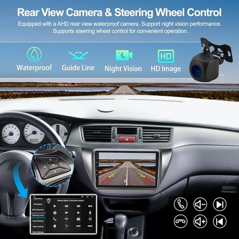 2G+64G Android 13 Car Stereo for Mitsubishi Lancer 2002-2007 with HiFi, Wireless Apple Carplay Android Auto 9" Touch Screen Bluetooth Car Radio with GPS Navigation WiFi FM AHD Backup Camera in Saudi Arabia