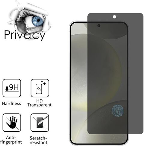 واقي شاشة الخصوصية لهاتف Samsung Galaxy S24 - [عبوة من قطعتين] [صديق للحافظة] [مضاد للوهج] [مضاد للتجسس] طبقة حماية للشاشة لهاتف Samsung Galaxy S24 【زجاج غير مقسى in Kuwait