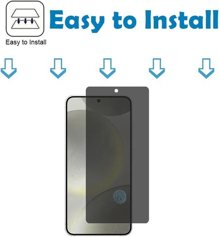 واقي شاشة الخصوصية لهاتف Samsung Galaxy S24 - [عبوة من قطعتين] [صديق للحافظة] [مضاد للوهج] [مضاد للتجسس] طبقة حماية للشاشة لهاتف Samsung Galaxy S24 【زجاج غير مقسى in Kuwait