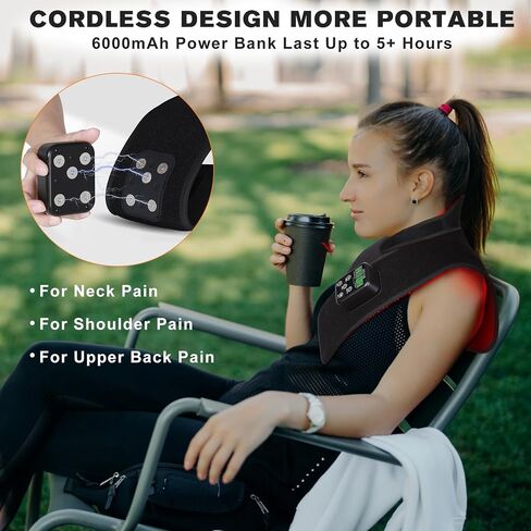 New Cordless Red Light Therapy for Shoulder Pain Relief Rechargeable 4000mAh Battery Adjustable 660nm & 850nm Infrared Light Therapy Wrap for Shoulder Wearable Joints Muscle Device in Saudi Arabia