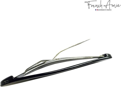 مجموعة أسيتات السيليلويد الكبيرة المصنوعة يدويًا من French Amie Clic Clac مكونة من مشبكين شعر سريعين مانعين للانزلاق للنساء والفتيات (أبيض طوكيو) in Kuwait