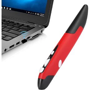 Greensen USB Computer 2.4G Light Pen Mouse, Adjustable DPI Pen Mouse with On Off Switch for PC, Support OS (Red)