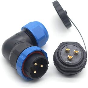 SD28 2Pin~26Pin Elbow Waterproof Plug and Socket,Aviation Connector,LED Light Power Cable Wire Connector (9-Pin)