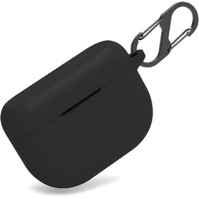 Soft Silicone Protective Case Compatible with Jabra Elite 10/Jabra Elite 8 Active, Protective Skin Cover with Carabiner (Navy)