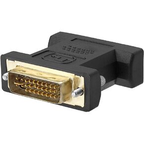 Cmple - DVI-I Dual Link Male to HD15 (VGA) Female Adapter Gold