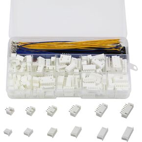 JST-XH 2.54mm Connector Kit with Pre-Crimped Cables,Male and Female 2/3/4/5/6/7 Pin Header Housing JST Adapter for Camera, 3D Printer