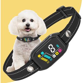 Bark Collar, Dog Bark Collar for Large Medium Small Dogs Smart Anti Barking Collar Training Collar with 8 Adjustable Sensitivity Beep Vibration