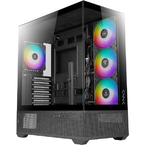 AZZA CSAZ-501B Tiara/Gaming/ATX Mid-Tower/Computer Case/Tempered Glass Panel