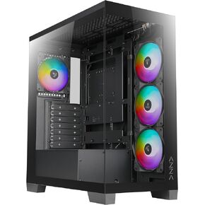 AZZA CSAZ-570B Cove/Gaming/ATX Mid-Tower/Computer Case/Back-Connect Supported