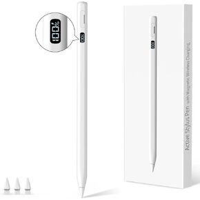 Stylus Pen for iPad w/Magnetic Wireless Charging, Apple iPad Pencil 10th&9th Generation, MEKO iPad Pen w/Digital Display&Tilt, Work for iPad 6-10,iPad Air 3-5/M2, iPad Mini 5/6,iPad Pro 11"/12.9"/M4
