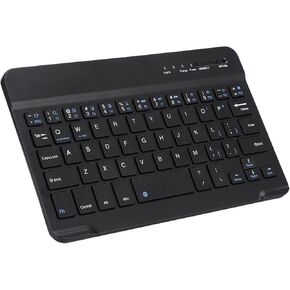Yunseity Keyboard, Ultra Slim Waterproof Keyboard with Power Saving Sleep Mode, Portable Quiet Mini Keyboard for Tablet Laptop PC Smartphone