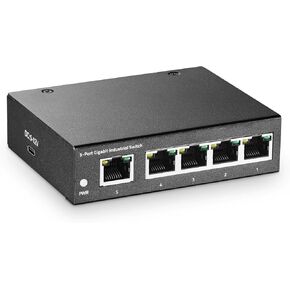 Binardat 5 Port Gigabit Industrial Switch, Type-C Power, Mini Size, 10/100/1000Mbps, Din Rail Network Splitter, -40~185°F IP40 Fanless Unmanaged, Portable Desktop Switch