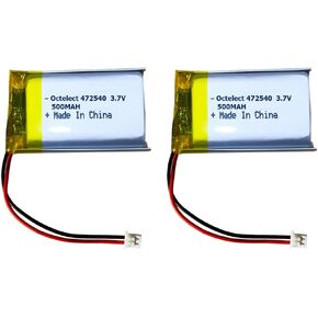 2PCS lipo Battery Polymer Lithium Battery 472540 3.7V 500mAh Lithium Battery for Smart Digital Products