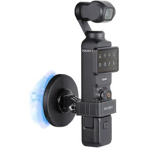 PellKing Magnetic Camera Mount Compatible with Osmo Pocket 3,with Pocket 3 Border Frame Angle Adjustable Super Strong Rubber Coating Magnet for Car, Attaches to Steel or Other Magnetic Surfaces