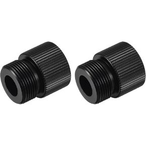 MECCANIXITY Microphone Stand Adapter 5/8-27 Male to 1/4-20 Female Camera Screw Thread Adapter for Microphone Tripod Stand Black 2 Pcs