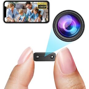 Smallest Wireless Hidden Camera,HD1080P Battery Camera,Wireless Wifi Security Camera,Nanny Cam,Baby Monitor with Night Vision,AI Human Motion Detection,Remote Viewing for Security with iOS AndroidAPP