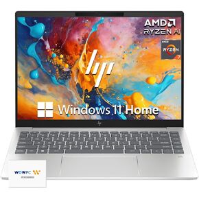 كمبيوتر محمول HP Pavilion Plus مقاس 14 بوصة OLED، معالج AMD Ryzen 7 7840U (Beat i7-1355U)، شاشة OLED 2.8k (2880x1800) 120 هرتز، ذاكرة الوصول العشوائي 16 جيجابايت، 512 جيجابايت SSD، لوحة مفاتيح بإضاءة خلفية، Windows 11 Pro، WOWPC Recovery USB in Kuwait