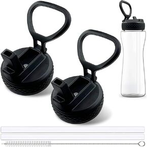 MIMORE Replacement Lid for Cirkul Water Bottle - 2 Pack Straw Lid Compatible with Cirkul Lid 12 oz - 64 oz Bottle - Leak Proof Straw Cut to Fit