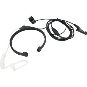 Throat Mic Headset Tactical Neck Bone Conduction Acoustic Earpiece for Motorola APX 6000 7000 8000 XPR7550E 6550E Walkie Talkies