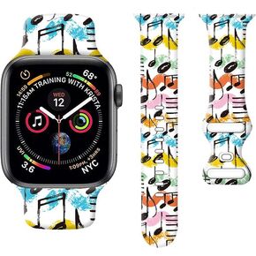 Sport Watch Bands Compatible with Apple Watch Band 38mm 40mm 41mm for Women Men, Adjustable Soft Silicone Replacement Smartwatch Wristband for iWatch Series 7 6 5 4 3 2 1 SE c