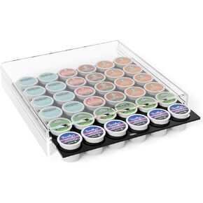 K Cup Holder K Cup Organizer Single Serve Coffee Drawer Compatible with K-Cup Pods Countertop Stand for Keurig Coffee Machine - 36 Pods