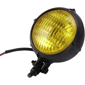 Vintage Round Motorcycle Headlight Grill Head Led Light for Harley Cafe Racer Bobber,Black#B in Kuwait