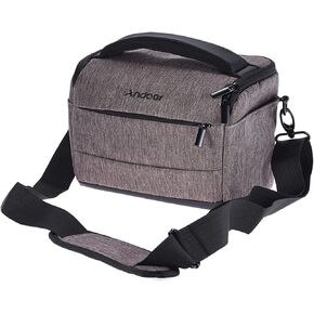 Andoer Cuboid DSLR Camera Shoulder Bag Moveable Polyester Camera Bag for 1 Camera 2 Lenses and Small Accessories for Canon Nikon Sony Fujifilm Olympus Panasonic