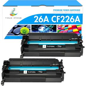 TRUE IMAGE Compatible Toner Cartridge Replacement for HP 26A CF226A 26X CF226X Pro M402n M402dn M426 M402d M402dw Laser Jet MFP M426fdw M426fdn M402 M426dw Printer Ink (Black, 2-Pack)