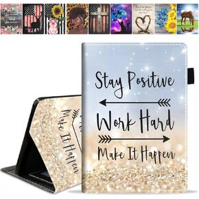Case for Amazon Kindle Fire HD 10 & Fire HD 10 Plus Tablet (11th Generation, 2021 Release), Premium PU Leather Stand Cover with Smart Auto Wake, American Flag Deer