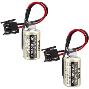 2-Pack for FDK CR14250SE 3V 1/2AA PLC Battery 1000mAh for 1747-BA Backup Power Supply