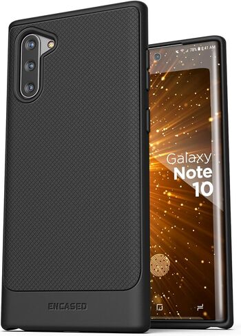ENCASED Galaxy Note 10 Case (Thin Armor) Slim Flexible Grip Phone Cover (Samsung Note 10) Black (Note 10) in Saudi Arabia