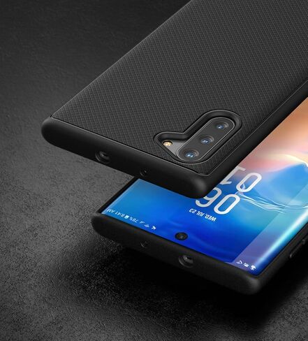 ENCASED Galaxy Note 10 Case (Thin Armor) Slim Flexible Grip Phone Cover (Samsung Note 10) Black (Note 10) in Saudi Arabia