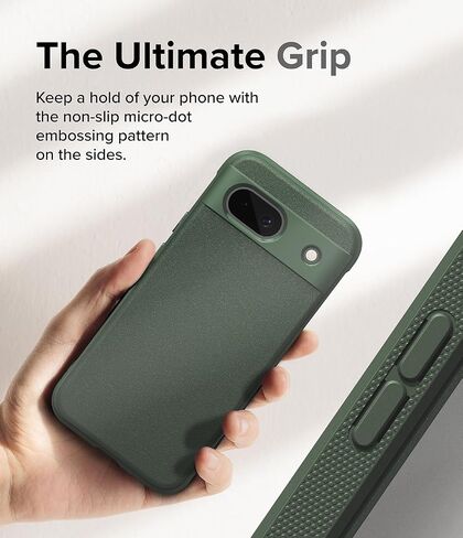 Ringke Onyx [Feels Good in The Hand] Compatible with Google Pixel 8a Case, Anti-Fingerprint Technology Prevents Oily Smudges Non-Slip Enhanced Grip Precise Cutouts for Camera - Dark Green in Saudi Arabia