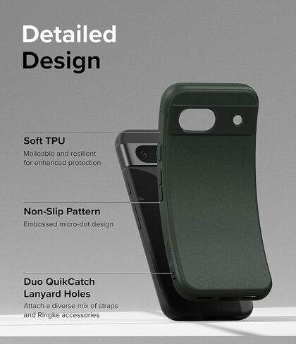 Ringke Onyx [Feels Good in The Hand] Compatible with Google Pixel 8a Case, Anti-Fingerprint Technology Prevents Oily Smudges Non-Slip Enhanced Grip Precise Cutouts for Camera - Dark Green in Saudi Arabia
