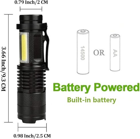 MODOAO COB LED Flashlights,Ultra Bright 4 Modes Mini Handheld Torch,Waterproof Pocket Lights for Emergency and Outdoor and Camping Use(5 Pack) in Saudi Arabia