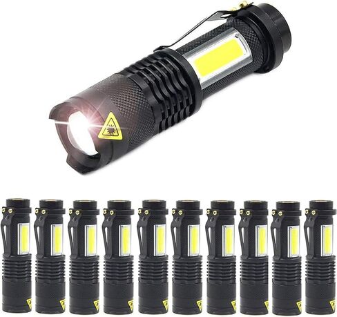MODOAO COB LED Flashlights,Ultra Bright 4 Modes Mini Handheld Torch,Waterproof Pocket Lights for Emergency and Outdoor and Camping Use(5 Pack) in Saudi Arabia