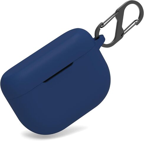 Soft Silicone Protective Case Compatible with Jabra Elite 10/Jabra Elite 8 Active, Protective Skin Cover with Carabiner (Navy) in Kuwait