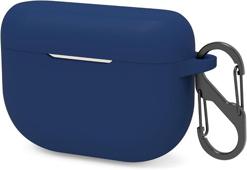 Soft Silicone Protective Case Compatible with Jabra Elite 10/Jabra Elite 8 Active, Protective Skin Cover with Carabiner (Navy) in Kuwait