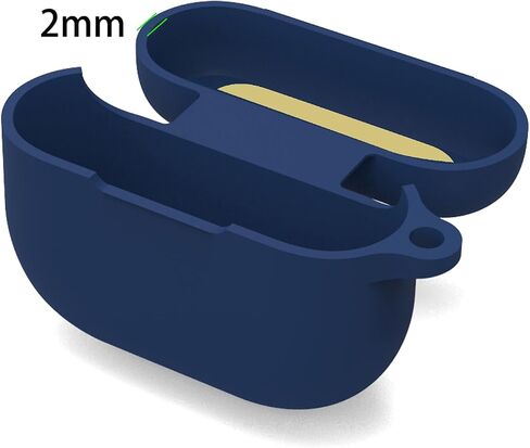 Soft Silicone Protective Case Compatible with Jabra Elite 10/Jabra Elite 8 Active, Protective Skin Cover with Carabiner (Navy) in Kuwait